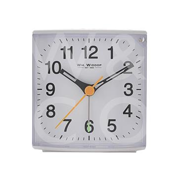 William Widdop® Alarm Clock Light, Snooze, Silent Sweep - White
