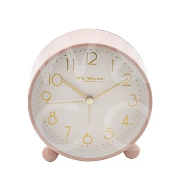 William Widdop® Metal Case Alarm Clock Light & Snooze Blush