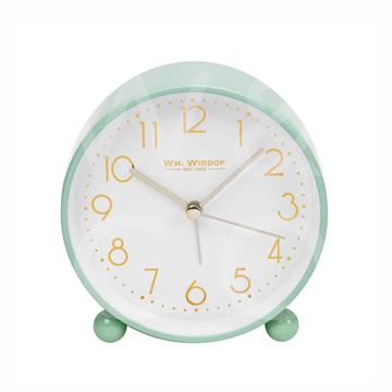 William Widdop® Metal Case Alarm Clock Light & Snooze Mint