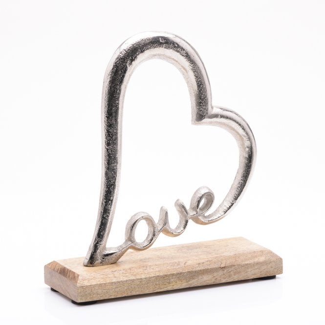 William Widdop® Love Heart Wood & Metal Ornament