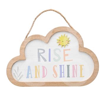 William Widdop® Petit Cheri Woven Cloud Plaque "Rise And Shine"