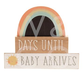 William Widdop® Petit Cheri Countdown Plaque "Days Until Baby Arrives"