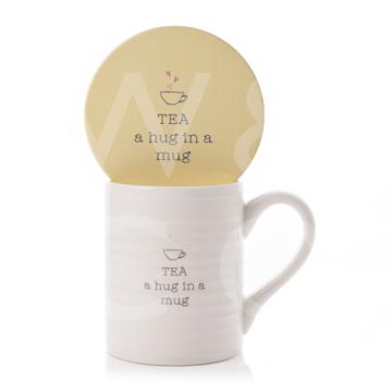 William Widdop® Love Life Mug & Coaster Set - Tea Hug