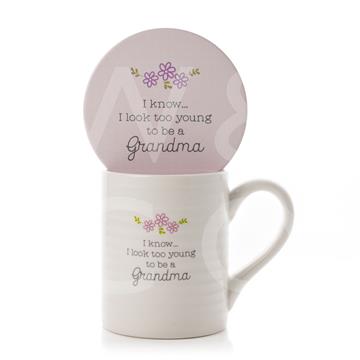 William Widdop® Love Life Mug & Coaster Set - Grandma