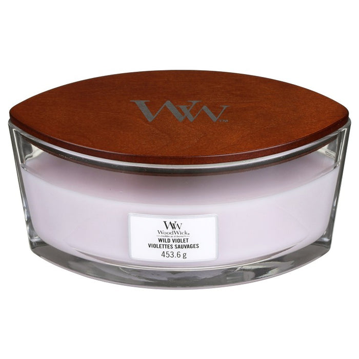 Woodwick Wild Violet Ellipse Glass Jar