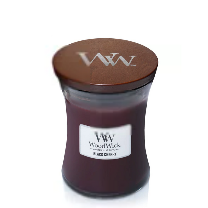 Woodwick Black Cherry Medium Hourglass Jar Candle