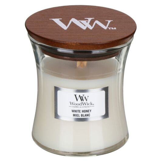 Woodwick White Honey Mini Hourglass Jar Candle