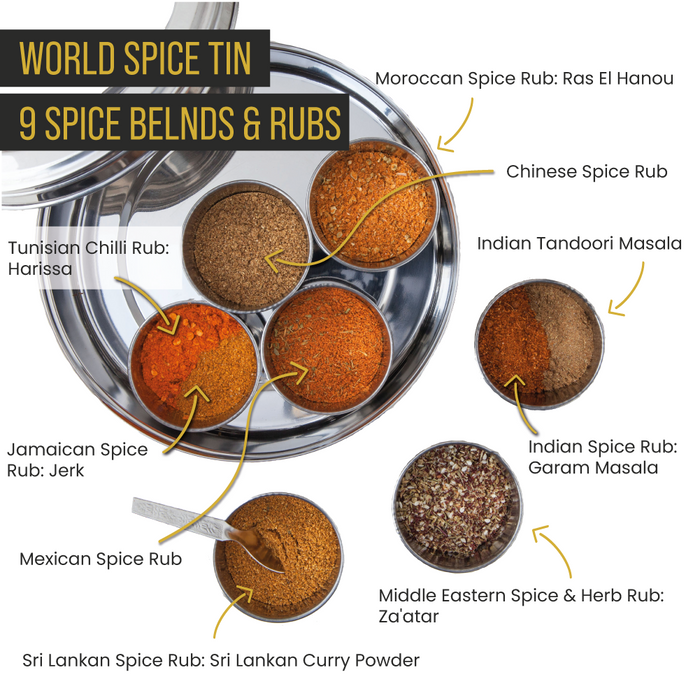 Spice Kitchen World Blends & BBQ Rubs Tin