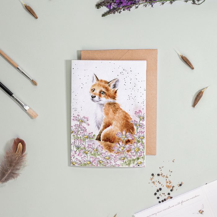 Wrendale Designs 'Make My Daisy' Fox Seed Card