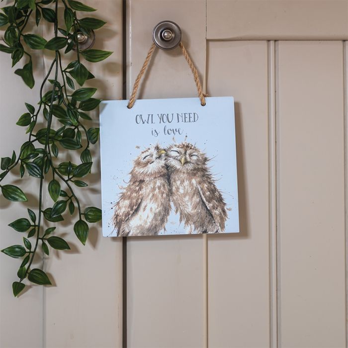 Wrendale Designs 'Owl You Need Is Love' Owl Wooden Plaque