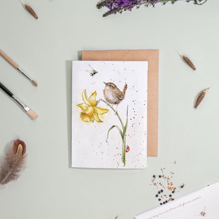 Wrendale Designs 'The Birds and The Bees' Wren Seed Card