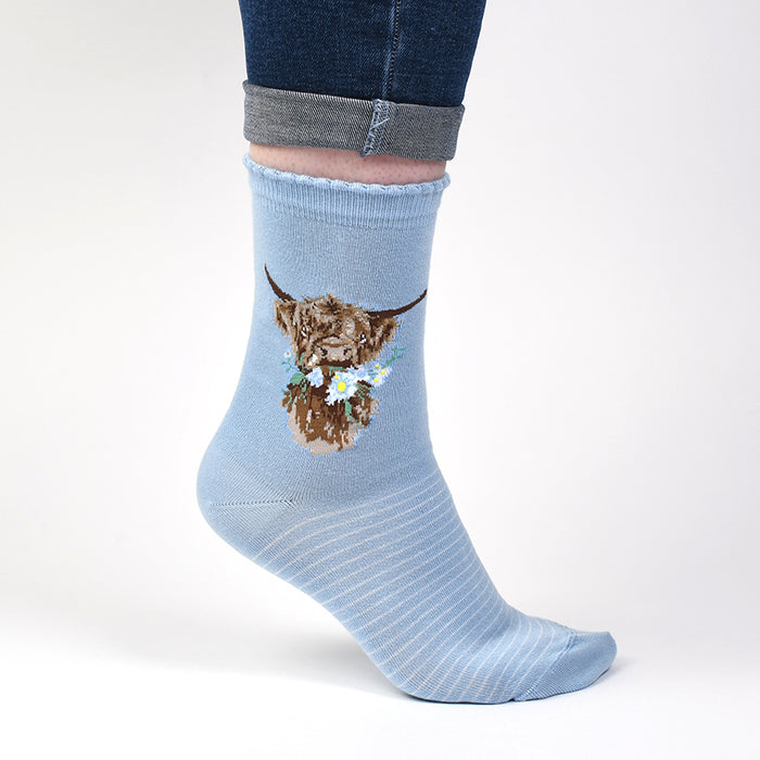 Wrendale Designs Daisy Coo Cow Socks