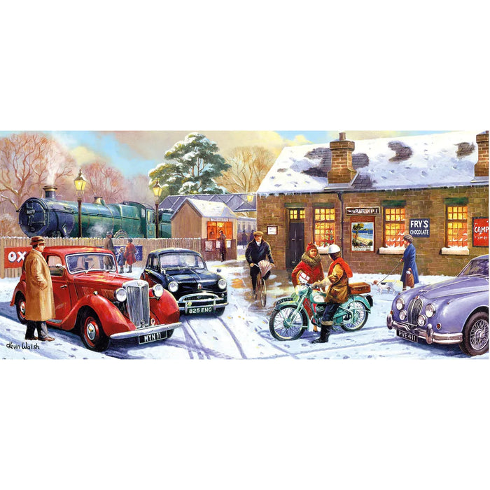 Gibsons Christmas Eve at the Station 636 Piece Jigsaw Puzzle