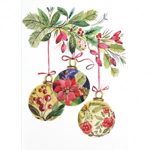 Peter Pauper Mini Boxed Christmas Cards - Botanical Ornaments