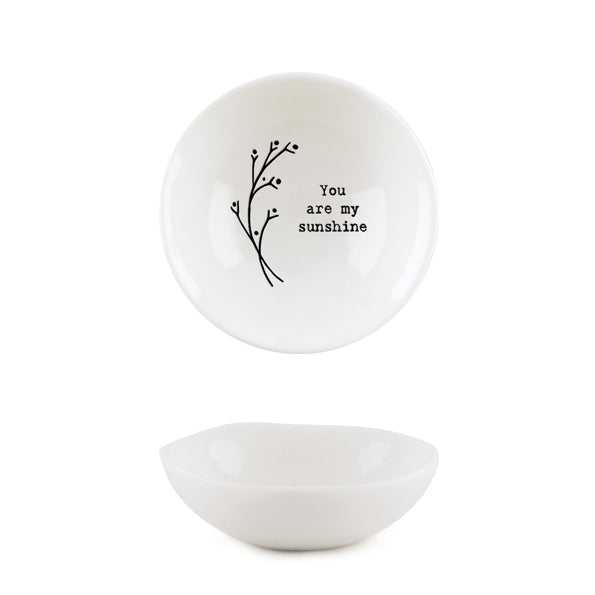 East of India Small Hedgerow Bowl - You Are My Sunshine