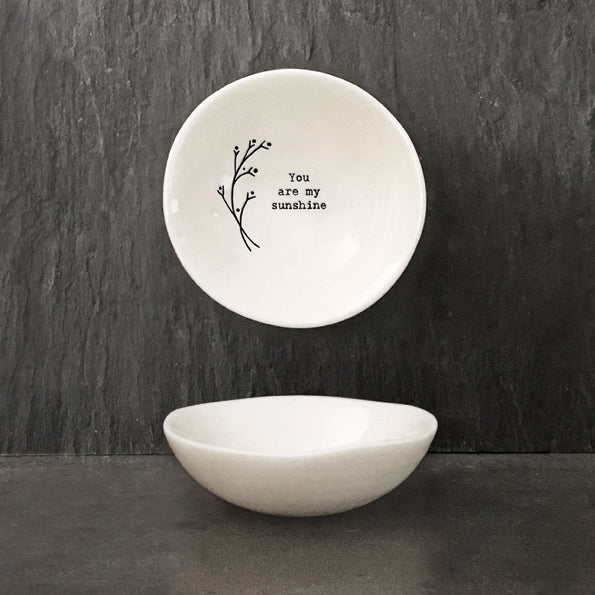 East of India Small Hedgerow Bowl - You Are My Sunshine